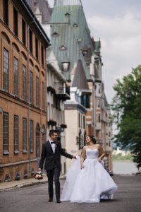 lifestyle wedding young couple Quebec
