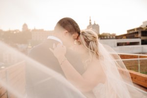 Sunset wedding quebec city photographer