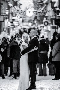 winter wedding Quebec City elopement