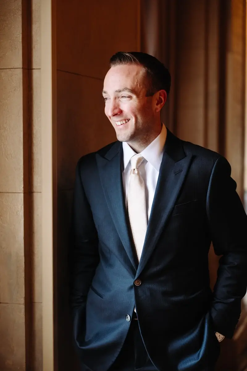 Portrait of a groom in the Verchere at the Chateau Frontenac