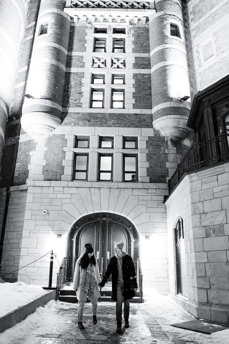 Winter vibe with a new engaged couple