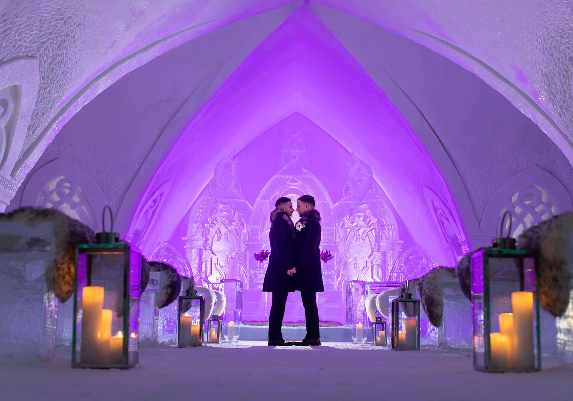 Hotel de glace mariage photographe