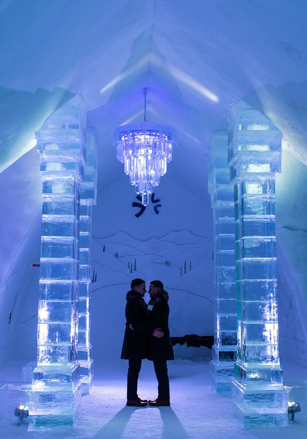 Hotel de glace mariage photographe